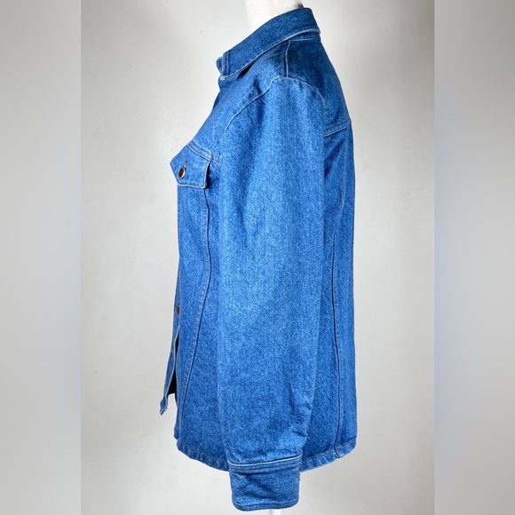 STEVE MADDEN Denim Jean Shirt Jacket 3/4 - Picture 4 of 14